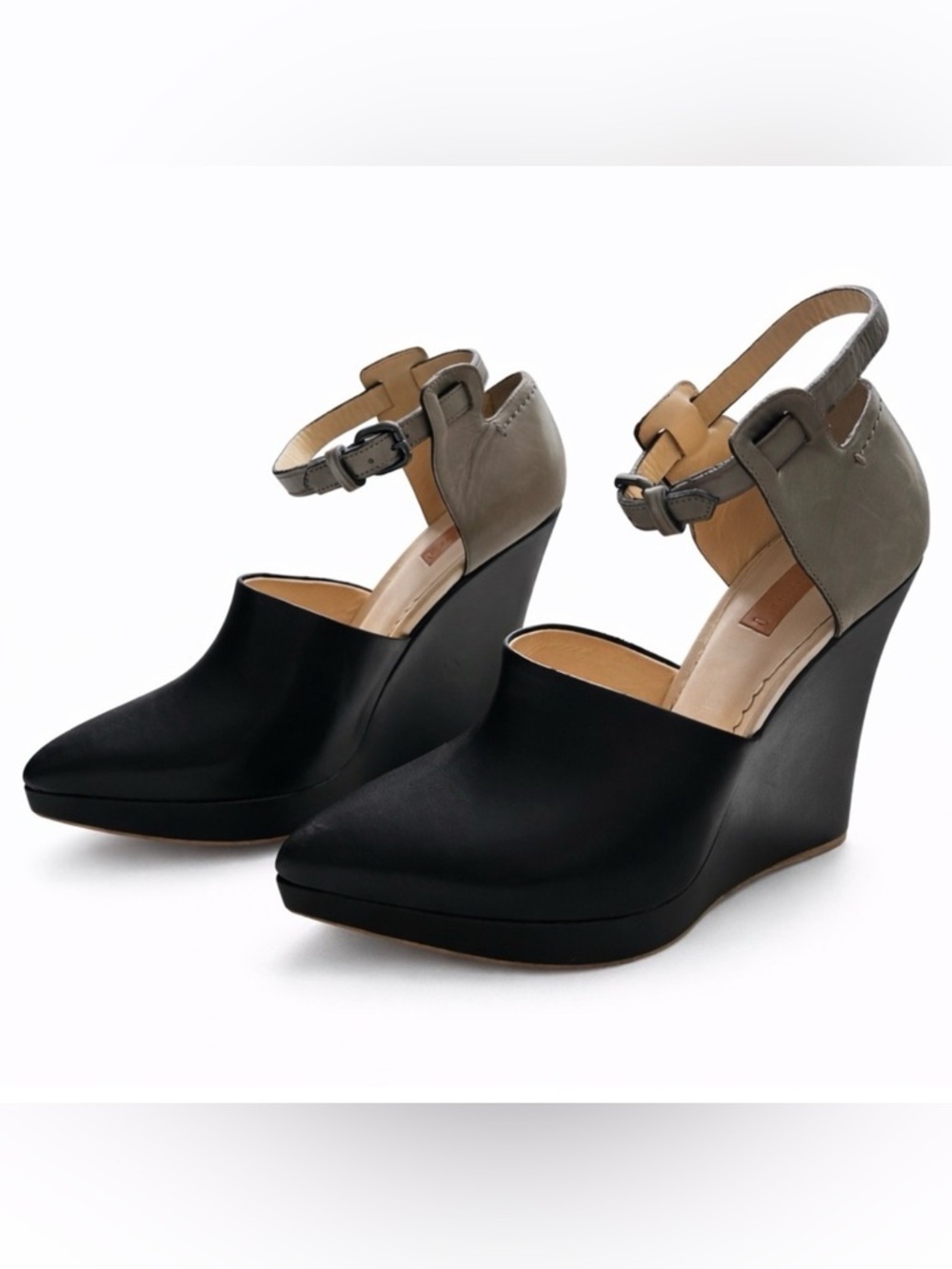 Reed Krakoff Pre-Spring 2012 Leather Sculptural Wedge Heels EU 37